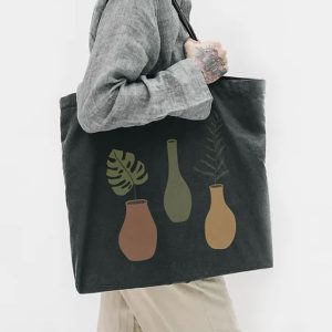 Green tote bag